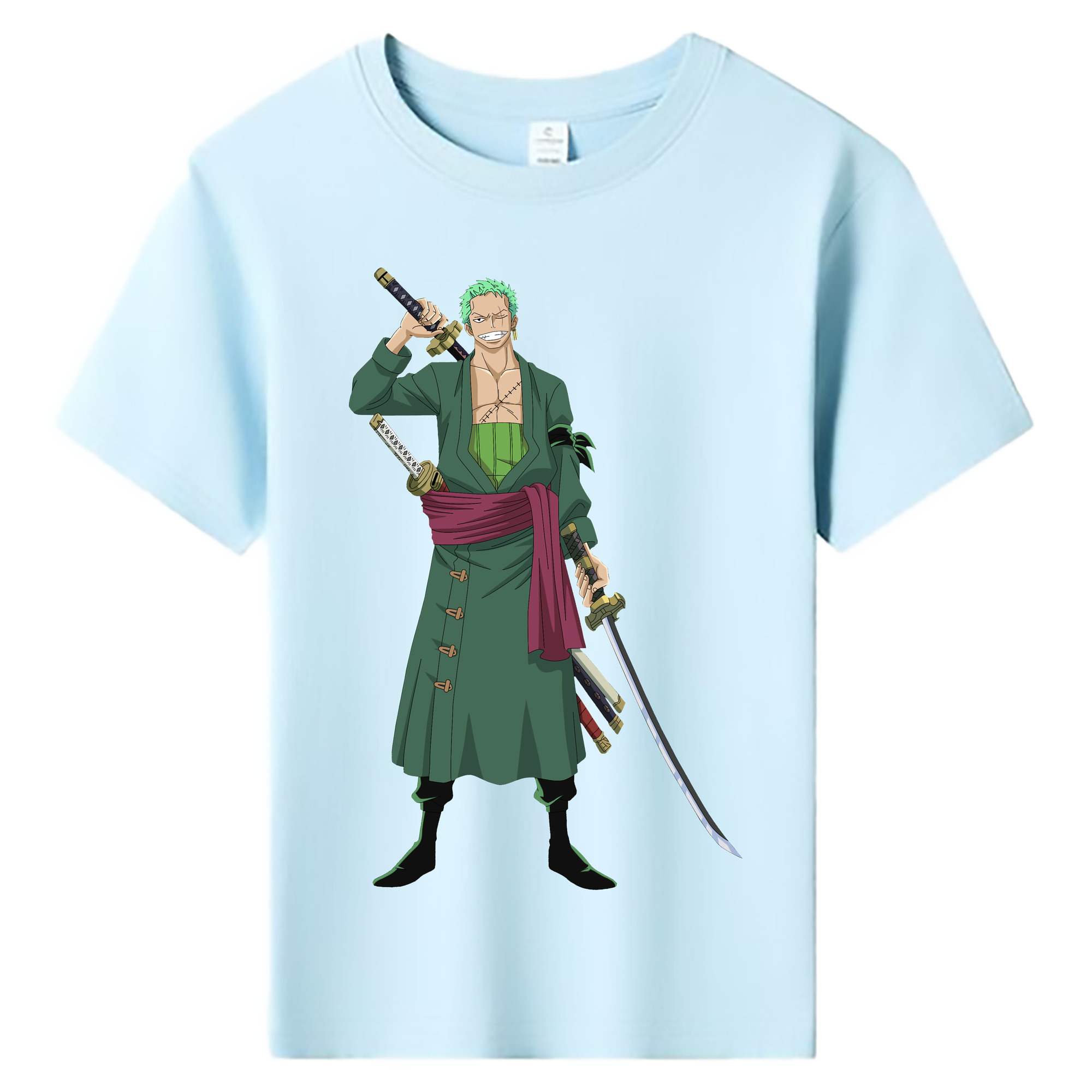 ワンピース ロロノア・ゾロ ONE PIECE Roronoa Zoro 綿100％キッズTシャツ（フロントプリント）